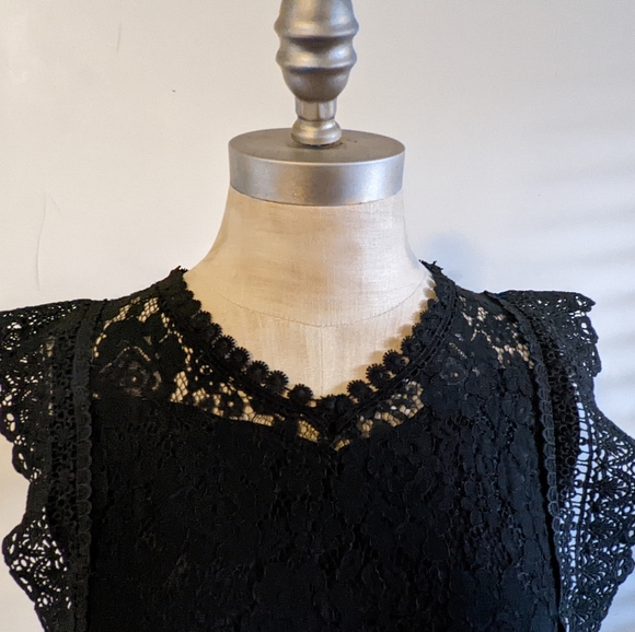 D.Moda Black lace blouse - Picture 3 of 5